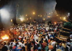 A Swirling Crowd of Hindu Worshippers Kuala Lumpur, Malaysia Southeast Asia Large Format Postcard Large Format Postcard