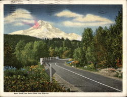 Mount Hood from Mount Hood Loop Highway Oregon Large Format Postcard Large Format Postcard