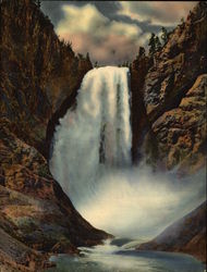 Lower Falls from Below Yellowstone National Park, WY Large Format Postcard Large Format Postcard