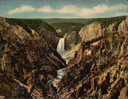 Grand Canyon from Artist Point Yellowstone National Park, WY Large Format Postcard Large Format Postcard