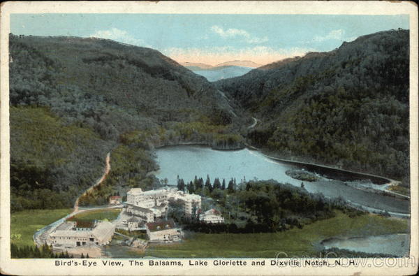 Bird's Eye view, The Balsams, Lake Gloriette and Dixville Notch New ...