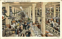 Interior Public Market Portland, OR Postcard Postcard