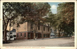 Post Office and Masonic Building Postcard