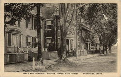 Macy and Starbuck Houses - Upper Main Street Postcard