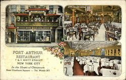 Port Arthur Restaurant, 7 & 9 Mott Street Postcard