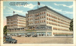 Hotel Monticello Atlantic City, NJ Postcard Postcard