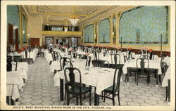 Gold's, most beautiful dining room in the city Postcard