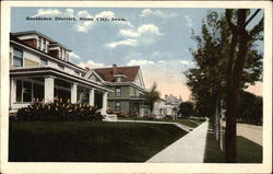 Tree Lined Street, Residence District Sioux City, IA Postcard Postcard