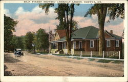 Main Street Showing American Legion Postcard