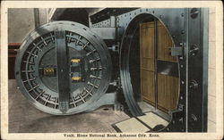 Home National Bank - Vault Arkansas City, KS Postcard Postcard