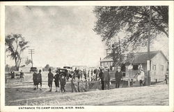 Entrance to Camp Devens Ayer, MA Postcard Postcard