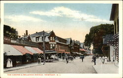 The Casino & Bellevue Avenue Newport, RI Postcard Postcard