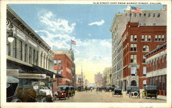 Elm Street East from Market Street Dallas, TX Postcard Postcard