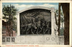 Robert Gould Shaw Monument Boston, MA Postcard Postcard