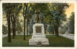 Soldiers Civil War Monument Postcard