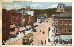 Looking Up North Street Auburn, NY Postcard Postcard