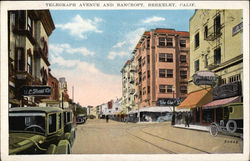 Telegraph Avenue and Bancroft Berkeley, CA Postcard Postcard