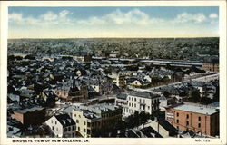 Birdseye View of New Orleans Louisiana Postcard Postcard