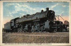 Locomotive - Duluth, Missabe and Northern R.R Postcard