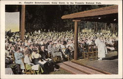 Campfire Entertainment, Camp Curry Yosemite National Park, CA Postcard Postcard