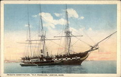 Frigate Constitution, "Old Ironsides" Boston, MA Postcard Postcard