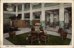 Lobby, Hotel Chisca Postcard