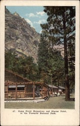 Camp Curry Bungalows and Glacier Point Yosemite National Park, CA Postcard Postcard