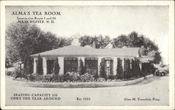 Alma's Tea Room Manchester, NH Postcard Postcard