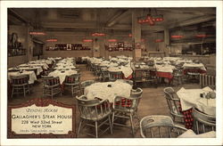 Dining Room, Gallagher's Steak House New York, NY Postcard Postcard