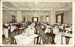 Dining Room, Hotel Hamilton New York, NY Postcard Postcard