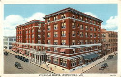 View of Colonial Hotel Springfield, MO Postcard Postcard