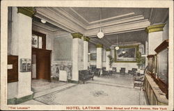 The Lounge, Hotel Latham New York, NY Postcard Postcard