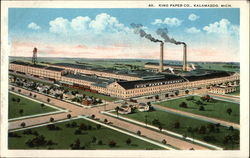 Aerial View of King Paper Co Postcard