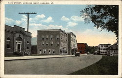 Main Street, Looking West Postcard