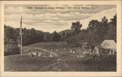 Campus at Camp Billings 1917 South Fairlee, VT Postcard Postcard