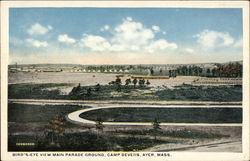 Bird's-Eye View Main Parade Ground, Camp Devens Postcard