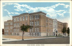 High School Quincy, MA Postcard Postcard