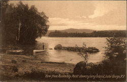 View from Assembly Point showing Long Island Postcard