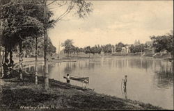 Canoeing on Wesley Lake Postcard