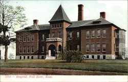 View of Hospital Building Fall River, MA Postcard Postcard