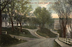 Bass Hill, looking down Wilton, ME Postcard Postcard