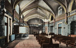 Interior of Grand Trunk Depot Postcard