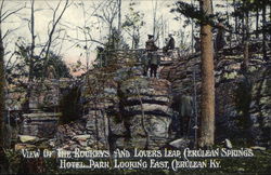 View of the Rockeys and Lovers Leap Postcard