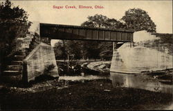 Sugar Creek and Bridge Postcard