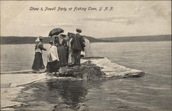 Shaw & Powell Party at Fishing Cone Yellowstone National Park, WY Postcard Postcard