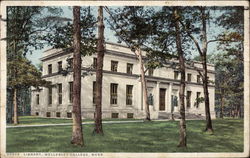 Library, Wellesley College Postcard