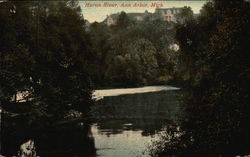 View of Huron River Ann Arbor, MI Postcard Postcard