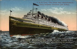 C. & B. Line, "The Great Ship Seeandbee" Steamers Postcard Postcard