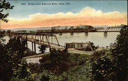 Bridges over Arkansas River Postcard