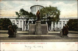 McKinley Memorial and State Capitol Postcard